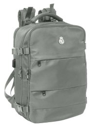 Safta Mochila de voyage cabine portable 15,6 pouces Real Madrid gris 29x44x19 cm pour ordinateur portable