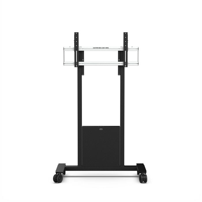 SMS - Support mobile sur roulettes avec boîte de rangement verrouillable, pour écrans jusqu'à 46" et 120 kg max - Noir
