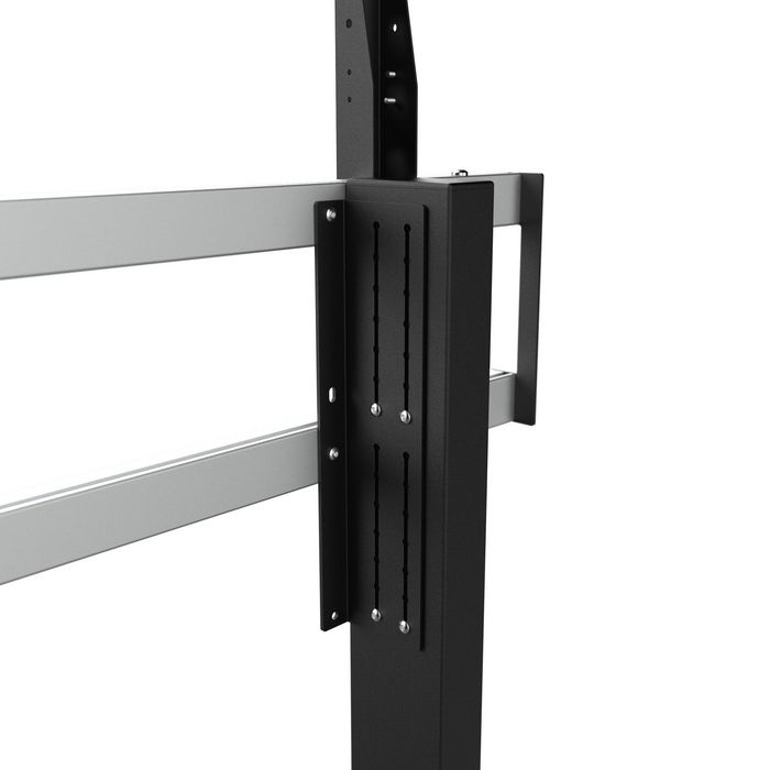 SMS - Support mobile sur roulettes avec boîte de rangement verrouillable, pour écrans jusqu'à 46" et 120 kg max - Noir