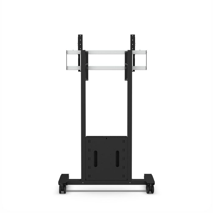 SMS - Support mobile sur roulettes avec boîte de rangement verrouillable, pour écrans jusqu'à 46" et 120 kg max - Noir