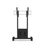 SMS - Support mobile sur roulettes avec boîte de rangement verrouillable, pour écrans jusqu'à 46" et 120 kg max - Noir
