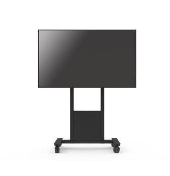 SMS - Support mobile sur roulettes avec boîte de rangement verrouillable, pour écrans jusqu'à 46" et 120 kg max - Noir