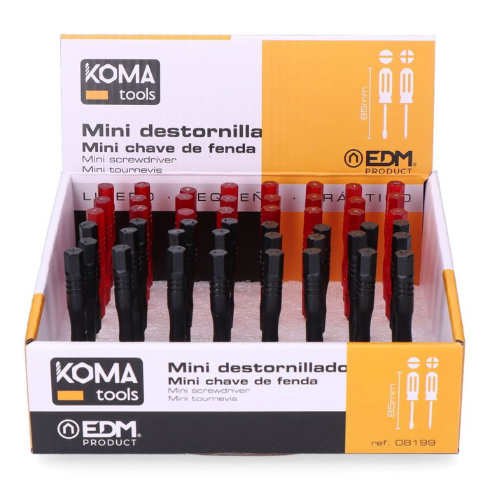 Koma Tools Expositor de 48 mini tournevis 85 mm