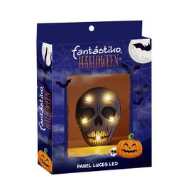 Juinsa Marquesina calavera avec lumière pour déco - 19,5 x 16 cm