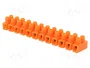 PAWBOL Barrette de jonction d'alimentation orange 57A 400V