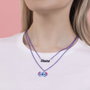 PEERS HARDY Set de 2 Pendentifs Colgantes Disney Stitch avec les Motifs Ohana et Stitch - Collier à Deux Rangs - Bijoux