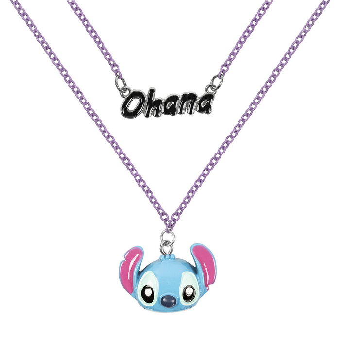 PEERS HARDY Set de 2 Pendentifs Colgantes Disney Stitch avec les Motifs Ohana et Stitch - Collier à Deux Rangs - Bijoux PEERS HARDY Set de 2 Pendentifs Colgantes Disney Stitch avec les Motifs Ohana et Stitch - Collier à Deux Rangs - Bijoux