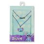 PEERS HARDY Set de 2 Pendentifs Colgantes Disney Stitch avec les Motifs Ohana et Stitch - Collier à Deux Rangs - Bijoux
