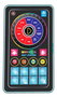 iDance Mini Table de Mixage Format Tablet avec Sons et Lumières, Fonctionne sur Piles AA, Dimensions 2.2x24.5x14 cm, Noir