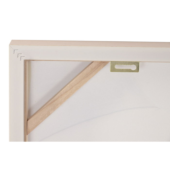 Home ESPRIT Toile Fleur Shabby Chic Blanc Beige (2 Unités)