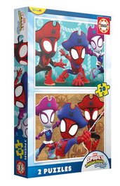 Educa Puzzle 2x20 pièces Spidey & His Amazing Friends Waterwebs - Puzzle pour enfants 3 ans et plus