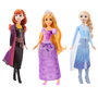 Mattel - Lot de poupées articulées princesses Disney assorties (HYM43) - Inspirées des films, avec tenues et accessoires - Multilingue