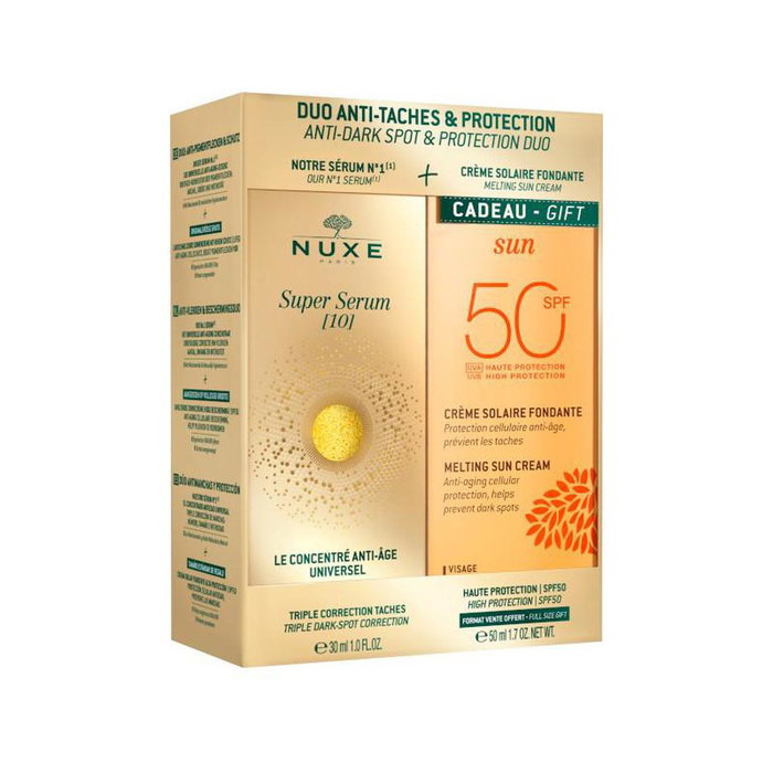 Nuxe - Super Serum 30 ml + Crème Solaire Visage SPF50 50 ml - Lot Nuxe - Super Serum 30 ml + Crème Solaire Visage SPF50 50 ml - Lot
