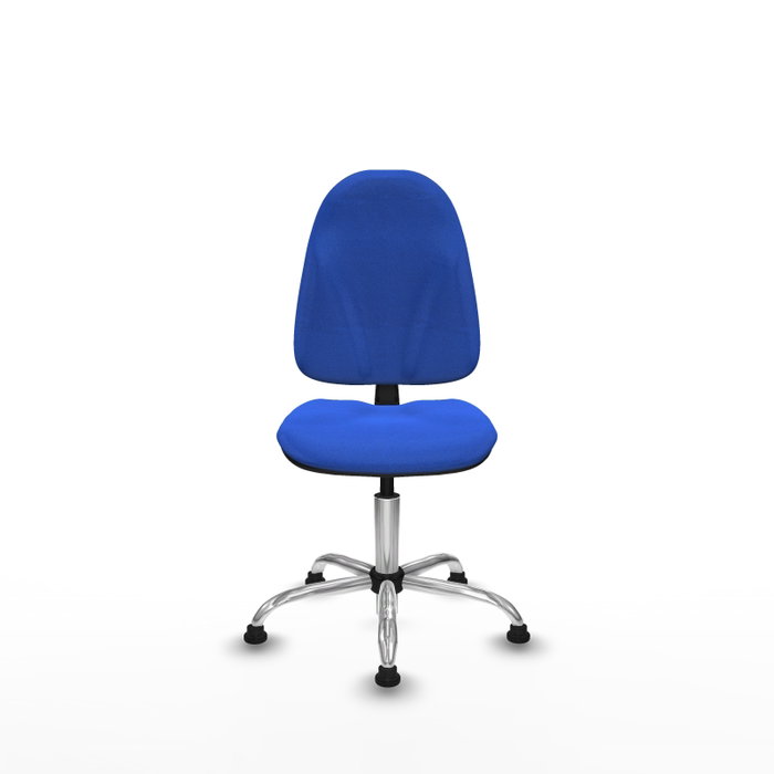 PIQUERAS Y CRESPO Chaise de bureau Algarra, tissu bleu, base chromée