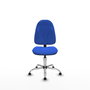 PIQUERAS Y CRESPO Chaise de bureau Algarra, tissu bleu, base chromée