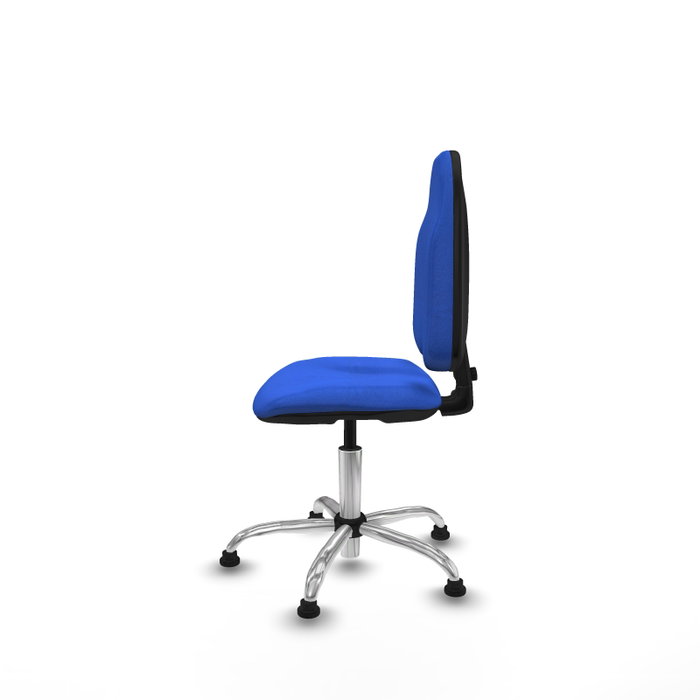 PIQUERAS Y CRESPO Chaise de bureau Algarra, tissu bleu, base chromée