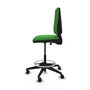Tabouret Taburete Elche Contact permament de base Tissu Vert Base pyramidale noire Sans accoudoirs Sans appui-tête Roulettes 65mm nylon
