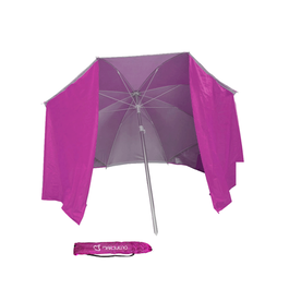 Marbueno 10112R Parapluie de Plage Nylon avec Pare-Vent Aluminium Rose 180 cm SUMMER