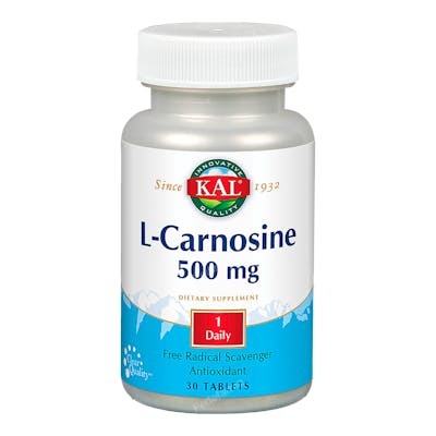 KAL L-Carnosine 30 comprimés complément alimentaire végétalien 500 mg KAL L-Carnosine 30 comprimés complément alimentaire végétalien 500 mg