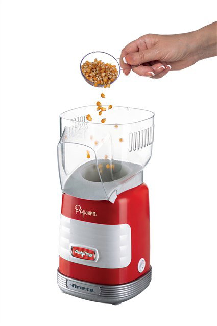 Ariete 2956 Machine à Pop-Corn Rétro Années 50 Party Time Popper, Rouge, Préparation Rapide et Sans Graisse Ariete 2956 Machine à Pop-Corn Rétro Années 50 Party Time Popper, Rouge, Préparation Rapide et Sans Graisse