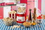 Ariete 2956 Machine à Pop-Corn Rétro Années 50 Party Time Popper, Rouge, Préparation Rapide et Sans Graisse