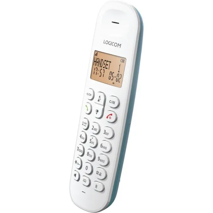 Logicom ILOA 150 SOLO - Téléphone fixe sans fil DECT - Turquoise - Sans répondeur Logicom ILOA 150 SOLO - Téléphone fixe sans fil DECT - Turquoise - Sans répondeur