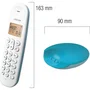 Logicom ILOA 150 SOLO - Téléphone fixe sans fil DECT - Turquoise - Sans répondeur