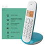 Logicom ILOA 150 SOLO - Téléphone fixe sans fil DECT - Turquoise - Sans répondeur