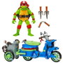Playmates Ninja Turtles : Teenage Years figurine Raphael & Scooter et side-car