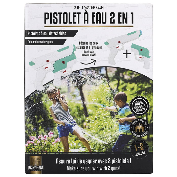 Mister Gadget Pistolet à eau 2 en 1 Mister Gadget Pistolet à eau 2 en 1