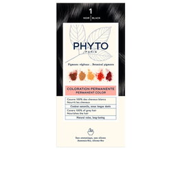 Phyto #1 - Phytocolor Crème Colorante Sans Ammoniaque, Noire, 4 unités