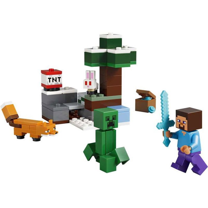 Lego Minecraft 21583 Les Aventures de Steve dans la Taiga - Jeu de Construction Créatif avec Figurine et Creeper Lego Minecraft 21583 Les Aventures de Steve dans la Taiga - Jeu de Construction Créatif avec Figurine et Creeper