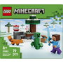 Lego Minecraft 21583 Les Aventures de Steve dans la Taiga - Jeu de Construction Créatif avec Figurine et Creeper