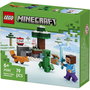 Lego Minecraft 21583 Les Aventures de Steve dans la Taiga - Jeu de Construction Créatif avec Figurine et Creeper