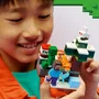 Lego Minecraft 21583 Les Aventures de Steve dans la Taiga - Jeu de Construction Créatif avec Figurine et Creeper