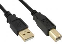 MicroConnect Câble USB 2.0 A-B, 3m, Noir