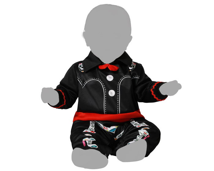 Costume de squelette mexicain coloré pour bébé garçon 12-24 mois - Atelier Artisanal Halloween Day of the Dead - Taille 80 Polyester Costume de squelette mexicain coloré pour bébé garçon 12-24 mois - Atelier Artisanal Halloween Day of the Dead - Taille 80 Polyester