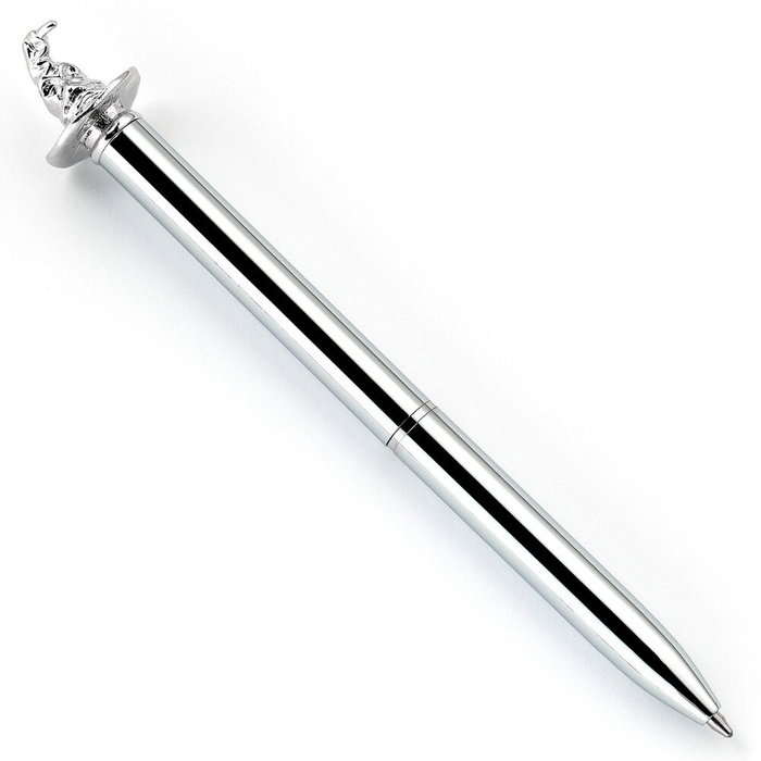 THE CARAT SHOP Stylo à bille métallique Harry Potter Baguette Sélecteur avec finition argentée et embout en acier inoxidable THE CARAT SHOP Stylo à bille métallique Harry Potter Baguette Sélecteur avec finition argentée et embout en acier inoxidable