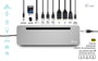 i-tec USB-C Metal Ergonomic 3x 4K Display Docking Station - Station d'accueil USB-C avec Power Delivery 100W, triple sortie vidéo 4K, 4 ports USB 3.2, Ethernet, chargeur 100W inclus