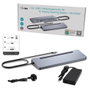 i-tec USB-C Metal Ergonomic 3x 4K Display Docking Station - Station d'accueil USB-C avec Power Delivery 100W, triple sortie vidéo 4K, 4 ports USB 3.2, Ethernet, chargeur 100W inclus
