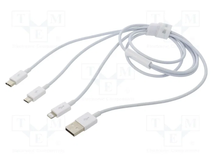 BASEUS Câble USB 2.0 High Speed 1m blanc 3,5A BASEUS Câble USB 2.0 High Speed 1m blanc 3,5A