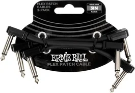 Ernie Ball CABLE EB FLEX PATCH 3 Negro - Pack de 3