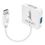 Lindy Convertisseur actif DisplayPort 1.2 vers HDMI, DVI et VGA - Adaptateur vidéo 4K@30Hz pour PC, Mac, Ordinateur portable