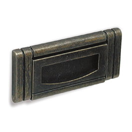 DUVER Tirador Cuba en zamak 80 x 36 mm finition cuir