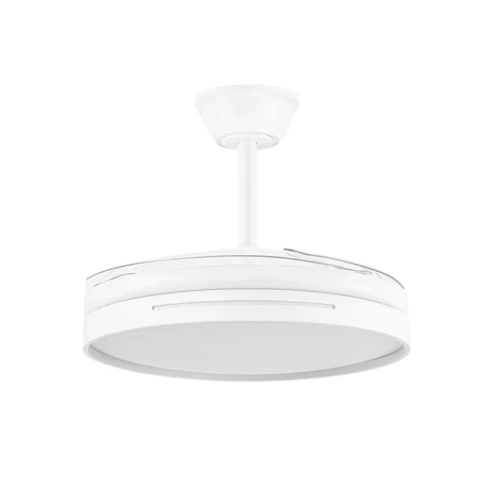 Micenas Ventilateur de plafond DC blanc avec 4 pales et LED 59W Micenas Ventilateur de plafond DC blanc avec 4 pales et LED 59W