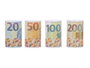PINCELLO Assortiment de 4 petites boîtes en métal motif billet