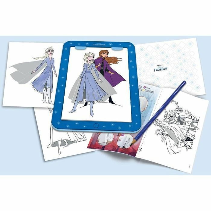 Educa Tablette de dessin Disney La Reine des Neiges lumineuse avec 25 modèles