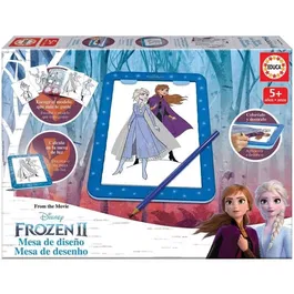 Educa Tablette de Dessin Lumineuse Disney La Reine des Neiges avec 25 Modèles - Jeu Éducatif Créatif pour Enfants dès 5 Ans