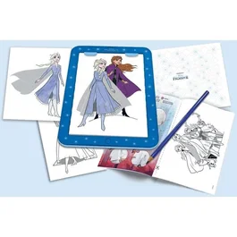 Educa Tablette de Dessin Lumineuse Disney La Reine des Neiges avec 25 Modèles - Jeu Éducatif Créatif pour Enfants dès 5 Ans