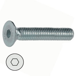 UCAFIX - Vis à tête cylindrique creuse hexagonale Allen DIN 7991 zinc, M-8 Longueur 35 mm, pour assemblage bois et métal
